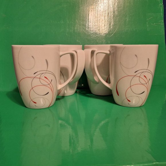 Corelle Dining Corning Corelle Coordinates Splendor Mugswhite W Red